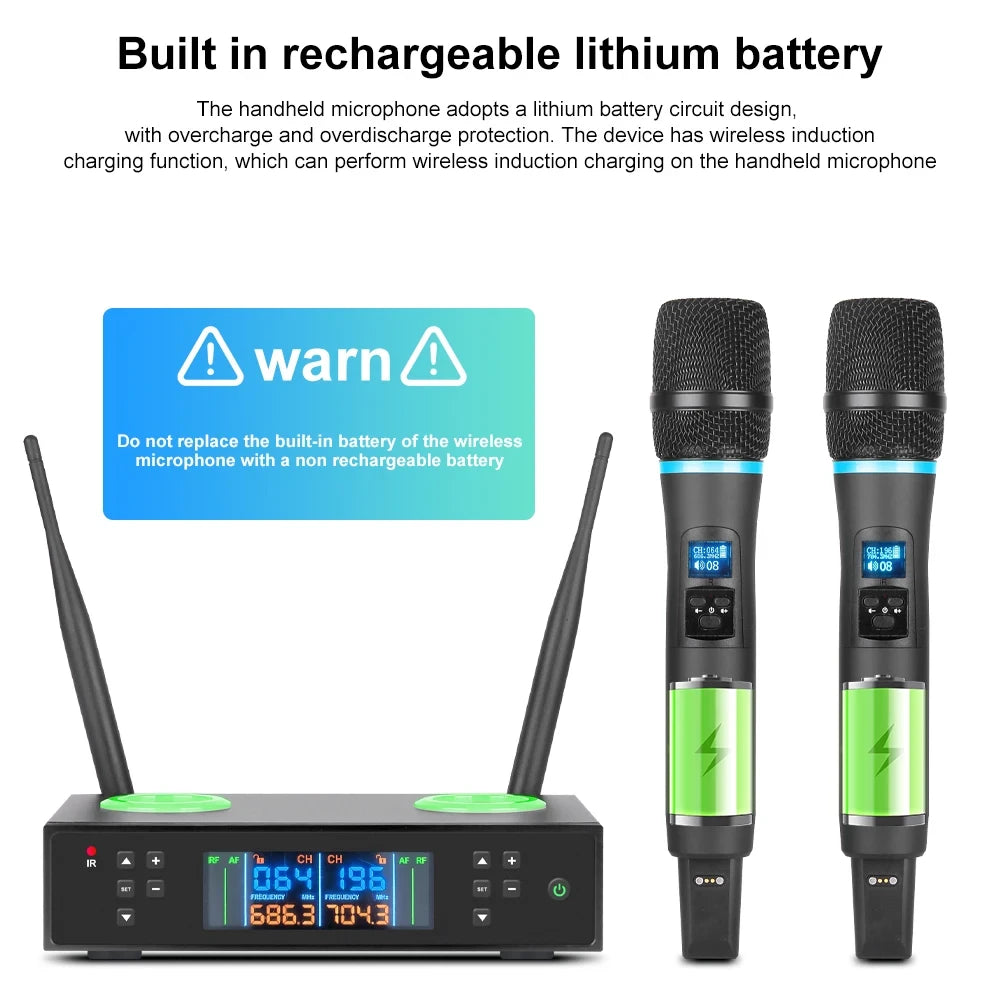 Wireless Microphone Receiver Set